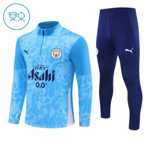 Dětský Manchester City Tréninkový Mikina Čtvrt Zip 2025-26 Modrá Dětský Manchester City Tréninkový Mikina Čtvrt Zip 2025-26 Modrá